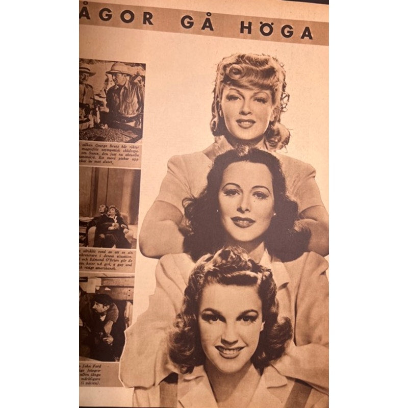 RARE 1941 Swedish Ginger Rogers Magazine Judy Garland, Spencer Tracy, Hollywood, Astaire and Rogers, 42nd Street, Gold Diggers