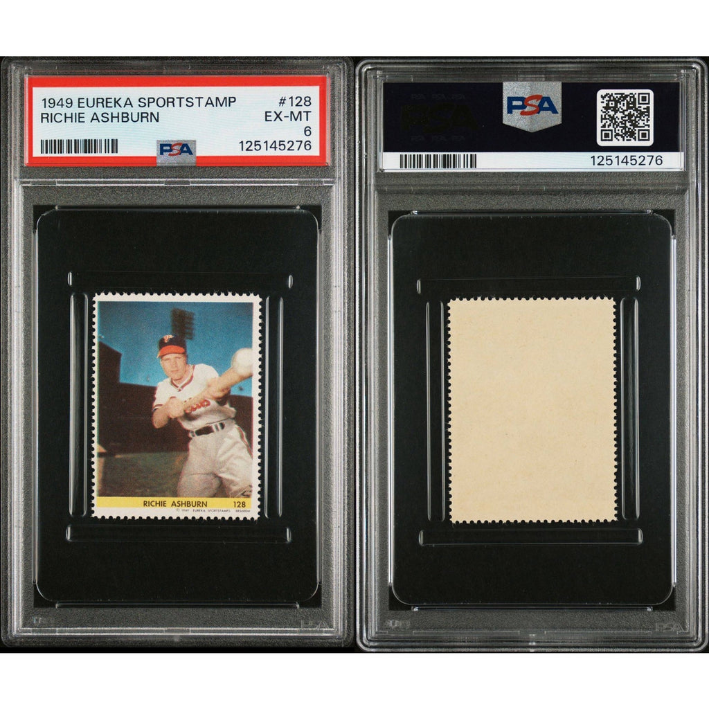 1949 Eureka Richie Ashburn PSA 6 Rookie RC Philadelphia Phillies MLB Baseball