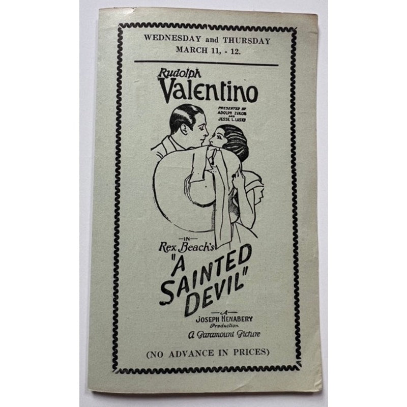 1925 Lon Chaney He Who Gets Slapped, London After Midnight, Phantom of the Opera Rudolph Valentino A Sainted Devil Program