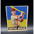 1949 Leaf Martin Marion Rookie Card, St. Louis Cardinals Baseball Card Marty Marion, World Series Champion