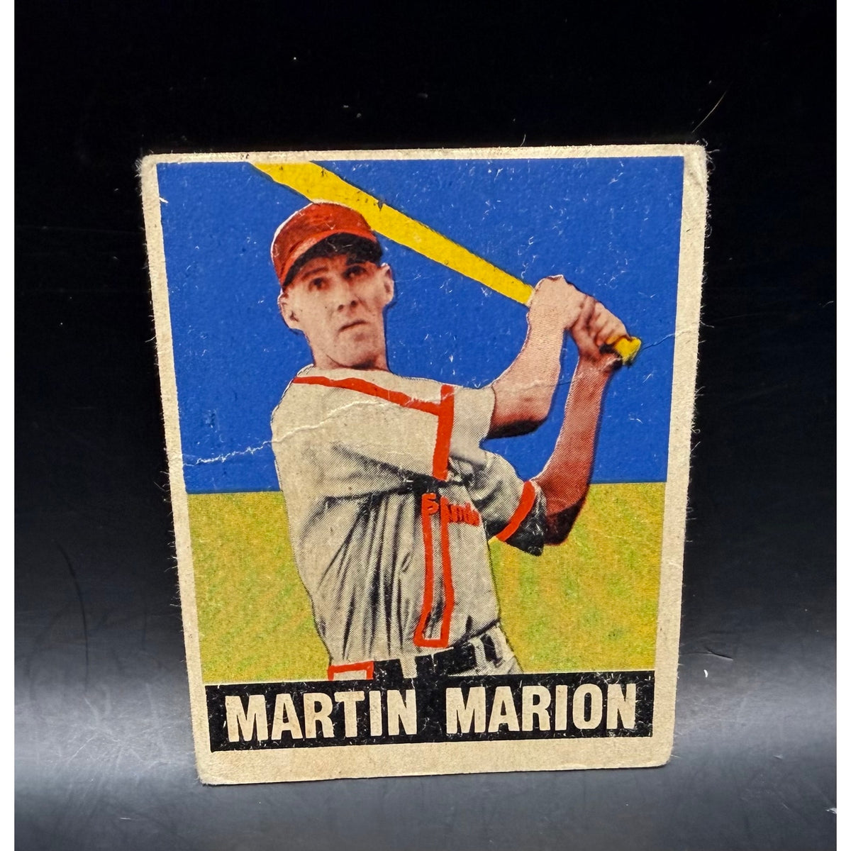 1949 Leaf Martin Marion Rookie Card, St. Louis Cardinals Baseball Card Marty Marion, World Series Champion