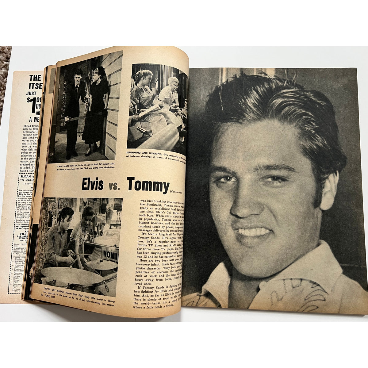RARE 1957 Elvis Presley Magazine Movie Life Graceland Hollywood TCB, Rockabilly, Jailhouse Rock, King Creole, Hound Dog, The King
