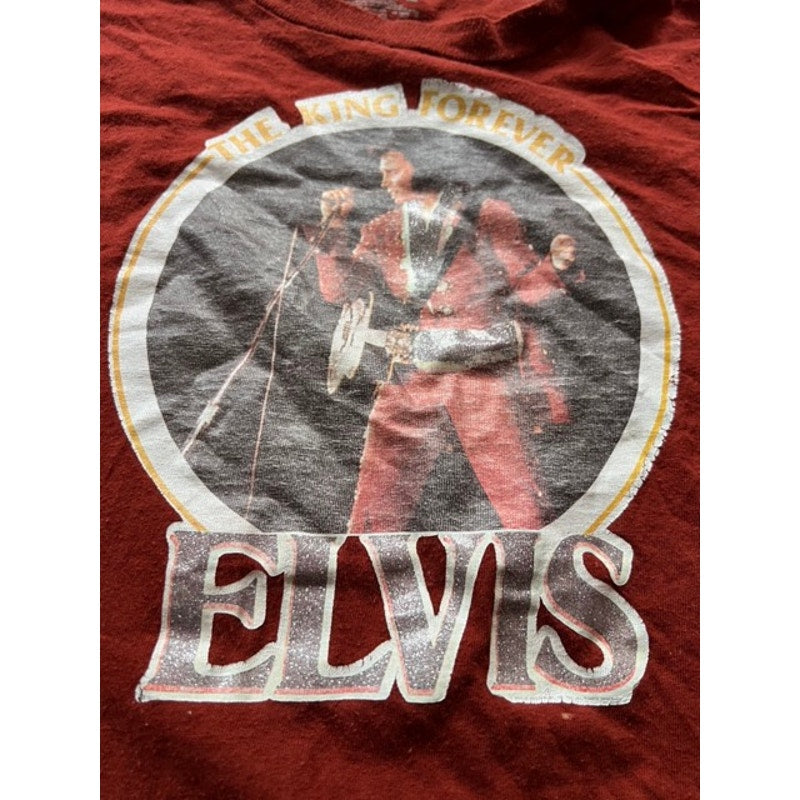 Rare 1977 Elvis Presley T Shirt Tee Shirt The King Forever, Sparkle, XL Boxcar Enterprises, Graceland EPE, TCB, Jailhouse Rock