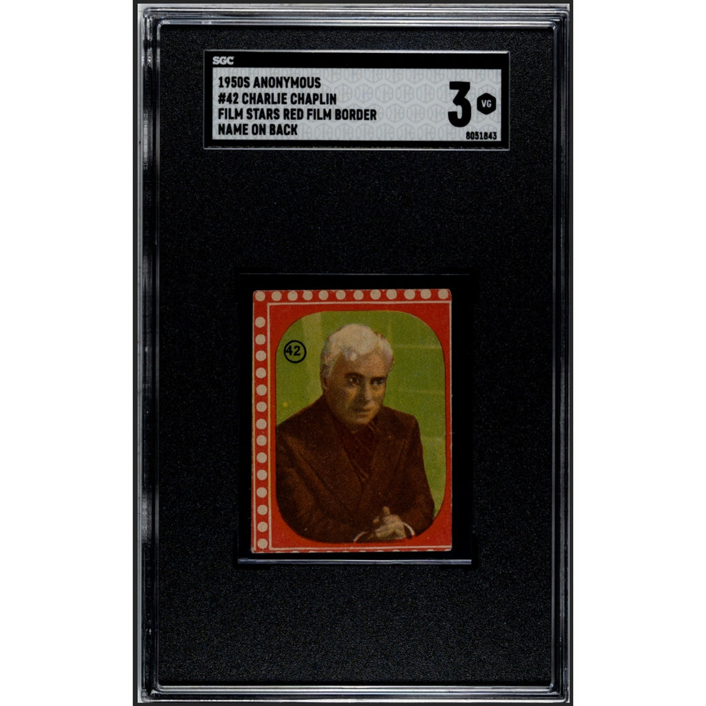 RARE 1950's Charlie Chaplin SGC 3 Card Only 1 Graded! Charles Chaplin Little Tramp The Kid Limelight Gold Rush City Lights