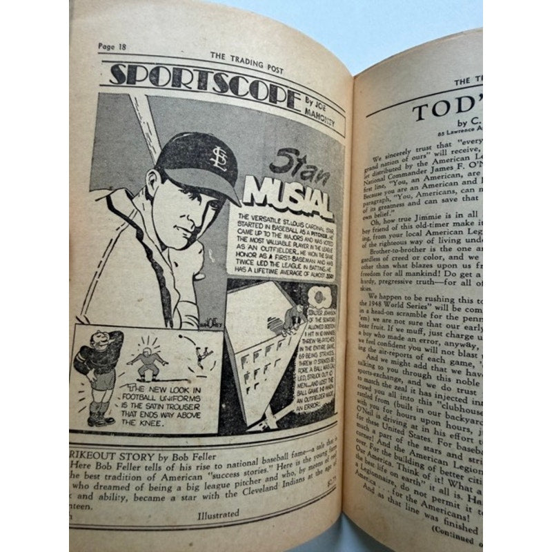 RARE 1948 Sports Exchange Dizzy Dean Trading Post Booklet St. Louis Cardinals, Gashouse Gang, W602, W603