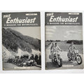 2 Rare 1956 The Enthusiast Motorcycle Magazines Jan & Feb Harley Davidson Motorcycles
