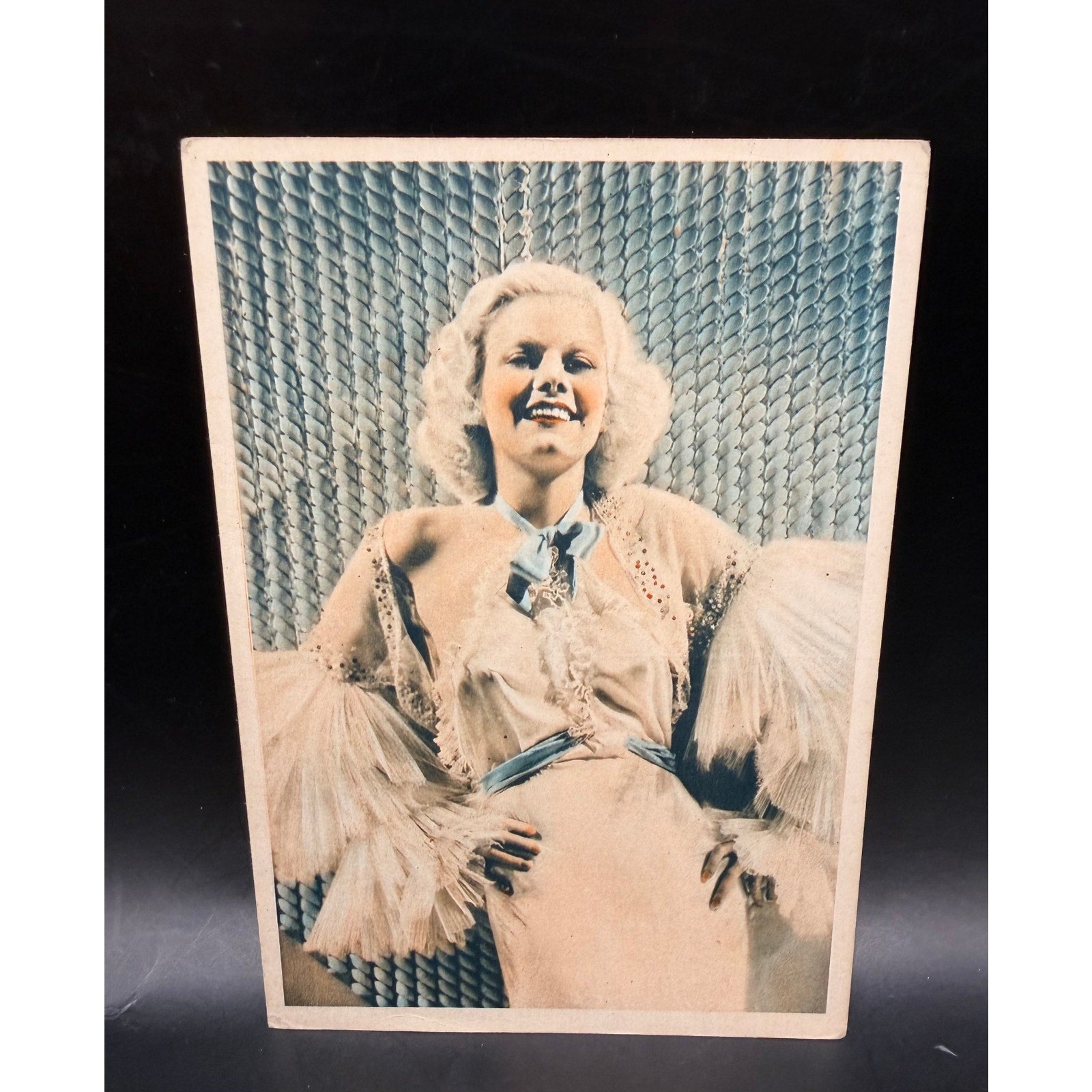 RARE 1930s Jean Harlow Post Card De Reszke, Godfrey Phillips Card 16 Platinum Blonde, Riff Raff, Saratoga, Dinner at Eight, Girl from Missouri