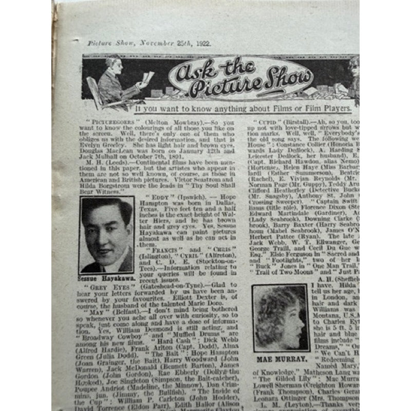 RARE UK Picture Show 1922 Charlie Chaplin Magazine Harold Lloyd Charles Chaplin, Billy Bevan, City Lights, The Kid, Gold Rush, Modern Times