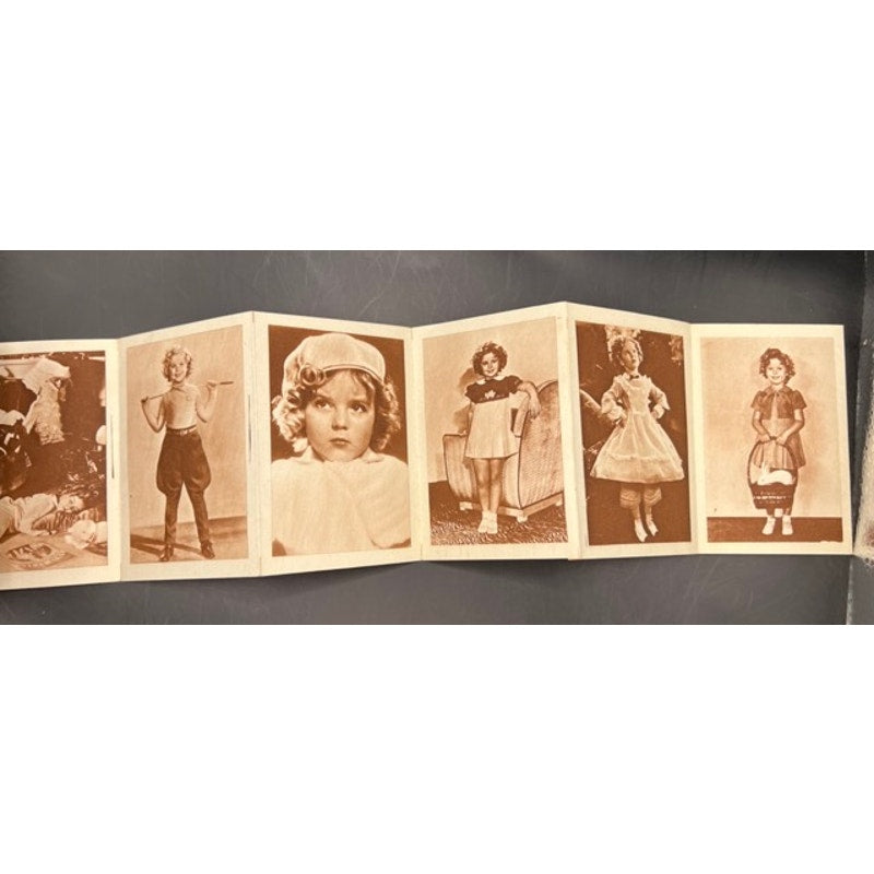 1930's Spanish Shirley Temple Photo Album Fold Out 30 Photos, Heidi, Curly Top, Little Princess, Little Colonel