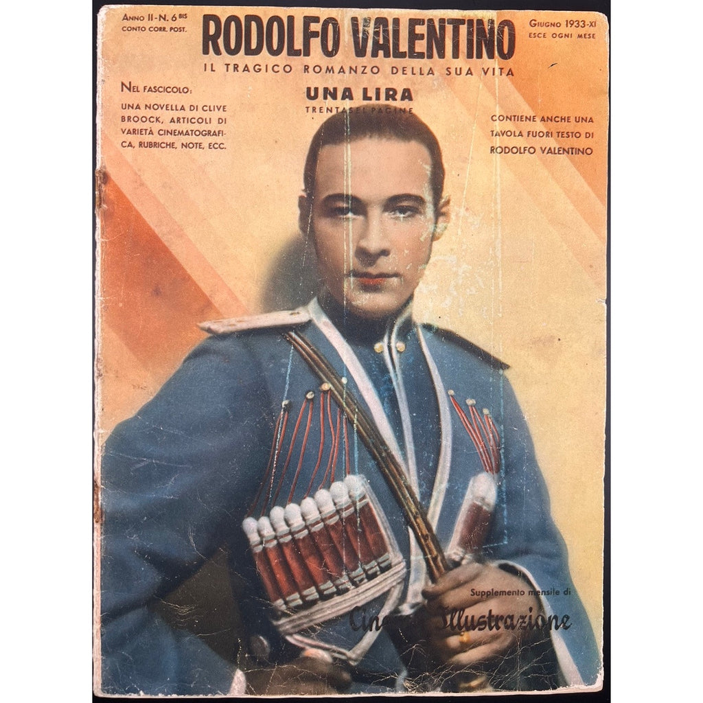 Rare 1926 French The Love Adventures of Rudolph Valentino Magazine Hollywood The Sheik Latin Lover Blood and Sand Silent Film