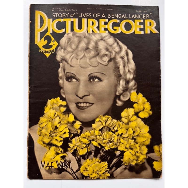 Gorgeous UK Picturegoer 1935  Mae West Magazine My Little Chickadee, Hollywood, Klondike Annie, She Done Him Wrong, I'm No Angel