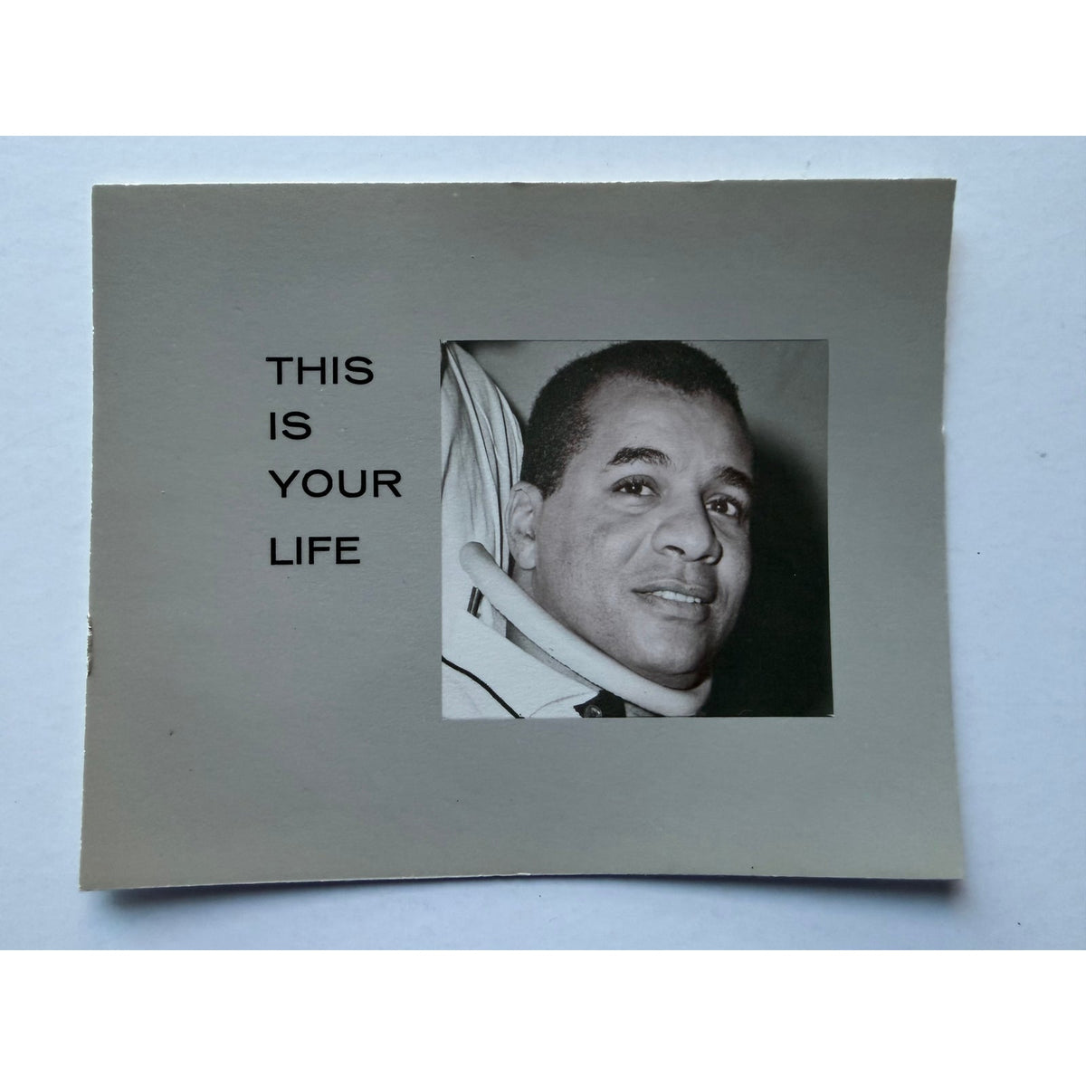Incredibly SCARCE 1958 Bump Card Telop Photo Roy Campanella Brooklyn Dodgers Baseball, HOF, MLB, This is Your Life, Television Commercial