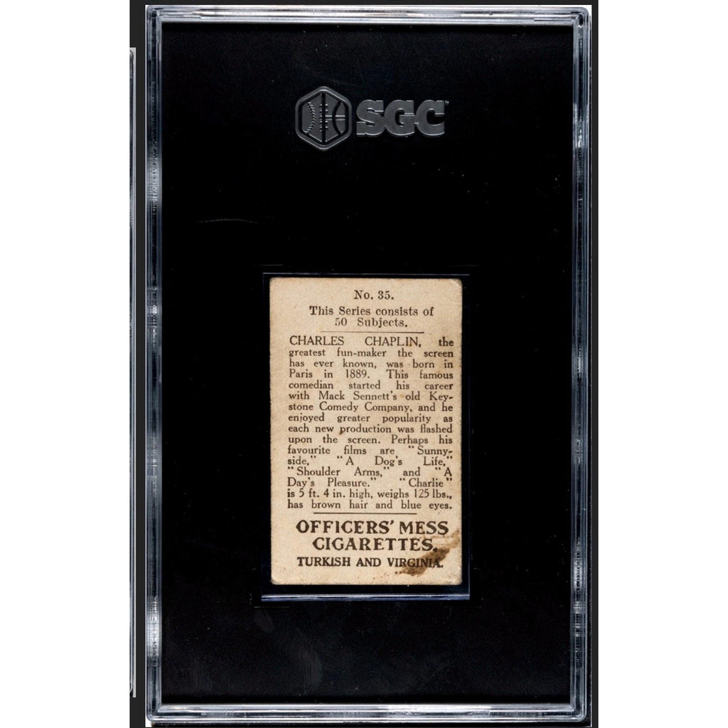 1923 African Tobacco Charles Chaplin SGC 1.5 Highest Grade Charlie Chaplin