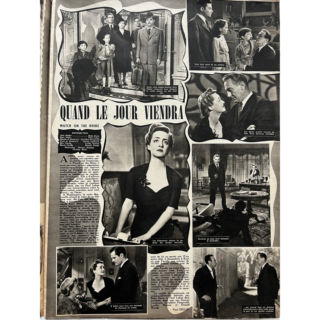 RARE French 1948 Elizabeth Taylor Magazine Cine Revue Cleopatra, National Velvet