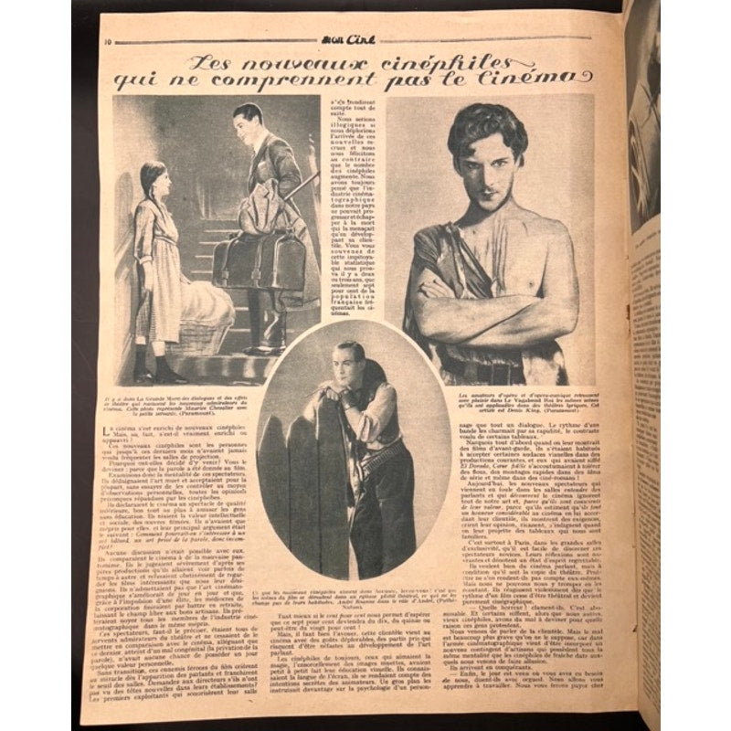 RARE 1930 French Mon Cine Jean Harlow Magazine One of her First Covers Hollywood Platinum Blonde, Dinner at Eight, Saratoga