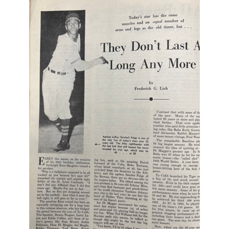 1952 Baseball Babe Ruth Magazine Bambino Sultan Swat, Willie Mays, Jackie Robinson, Satchel Paige, MLB, New York Yankees, Dodgers
