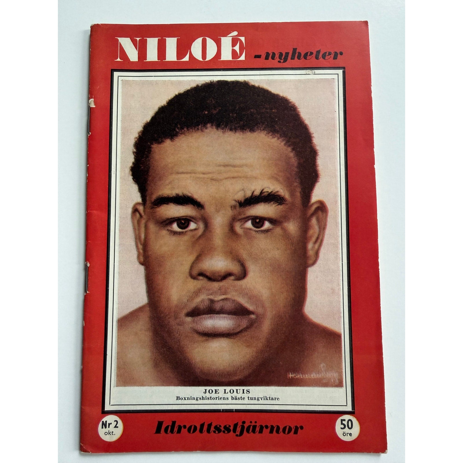 RARE Swedish 1953 Joe Louis Booklet Biography Sports Stars Magazine Brown Bomber, Heavyweight Champion, Boxing Legend