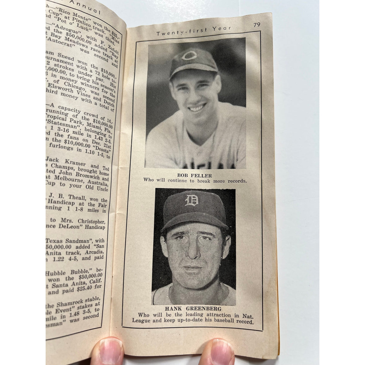 1947 Black's Annual Stan Musial Magazine St. Louis Cardinals Baseball Fan MLB HOF, Stan the Man, Musial Rookie, Bob Feller Baseball Schedule