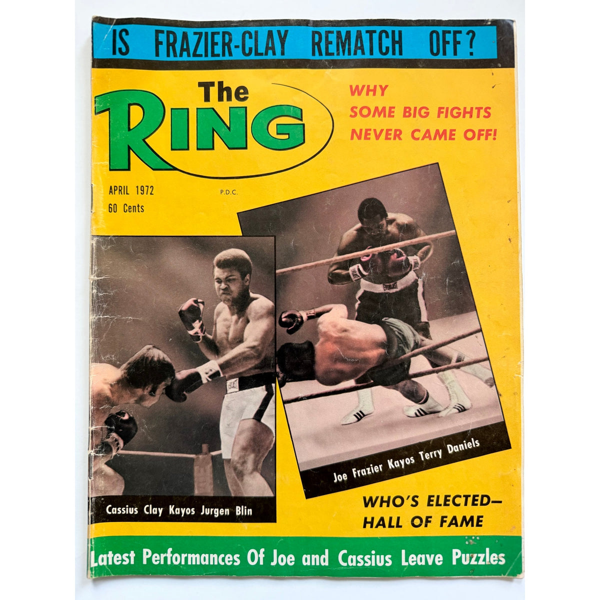 1972 The Ring Cassius Clay Magazine Joe Frazier Greatest Muhammad Ali Fighter