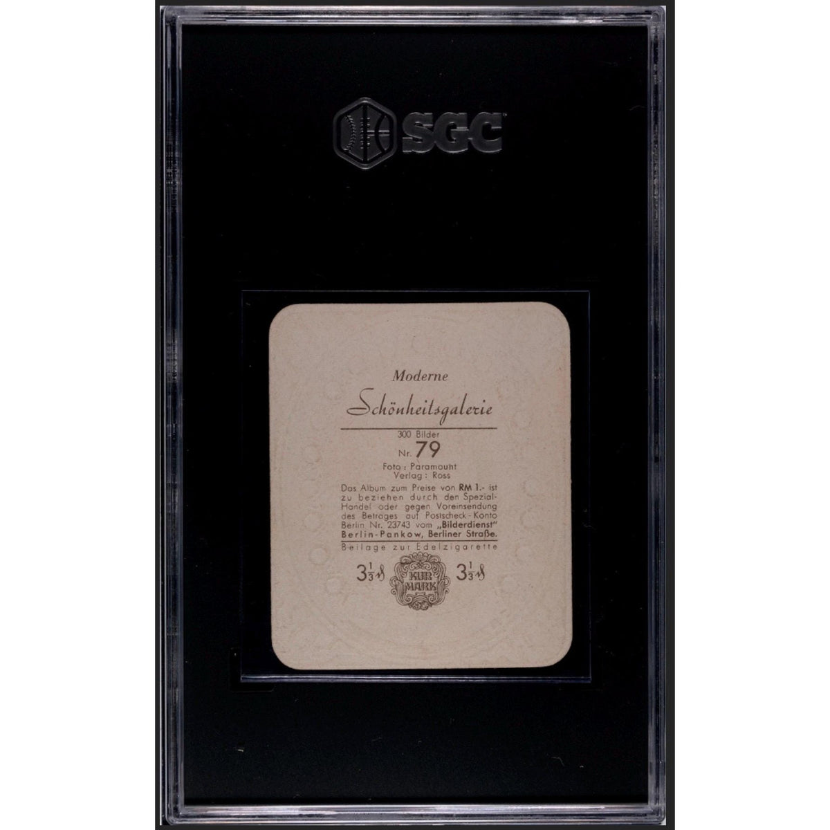 1934 Garbaty Cigarettes Mae West Moderne Schonheitsgalerie Series 1 SGC 6 Highest Grade! Only One Graded My Little Chickadee Hollywood