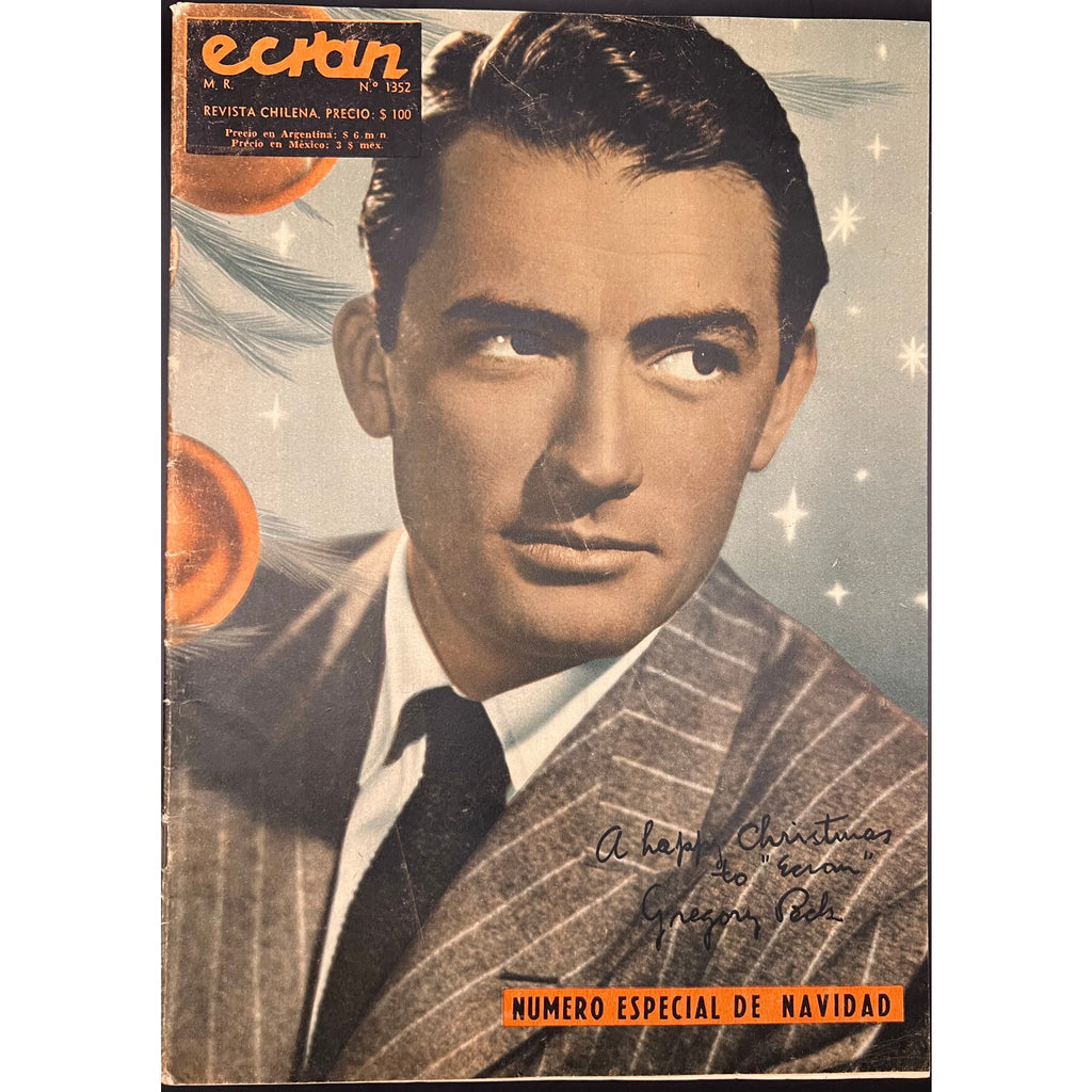 Rare 1957 Chile Ecran Marilyn Monroe Magazine Christmas Edition Gregory Peck