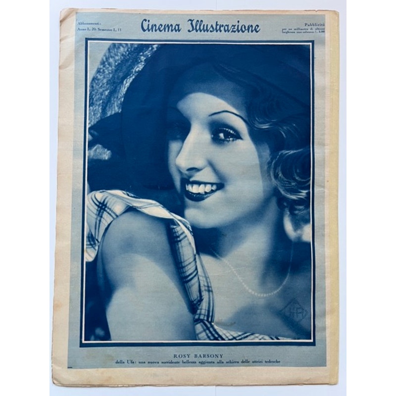 RARE 1933 Italian Carole Lombard Magazine Ben Hur, Supernatural, My Man Godfrey