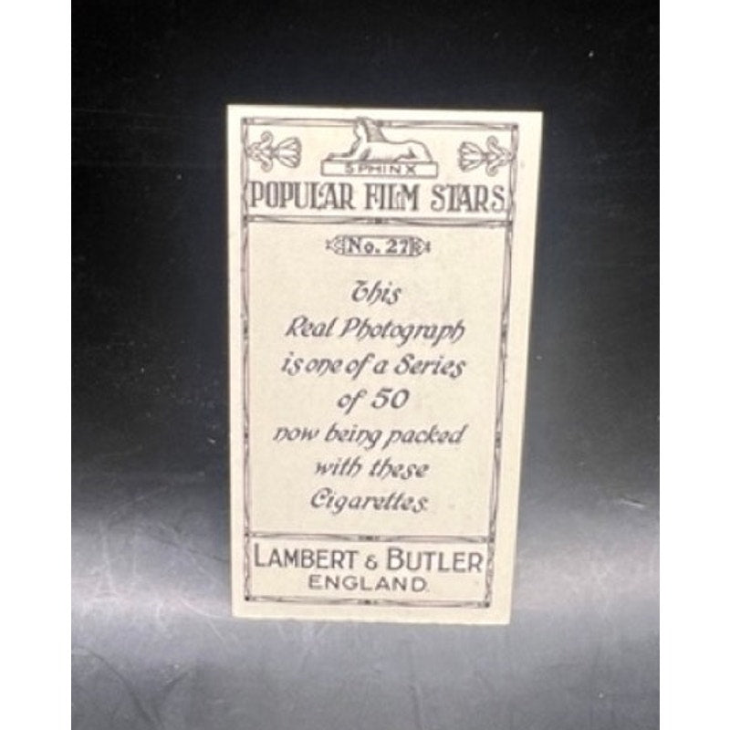 RARE UK 1925 Lambert & Butler Charlie Chaplin Tobacco Card 27 Charles Chaplin, The Kid, Gold Rush, City Lights, Modern Times, Great Dictator