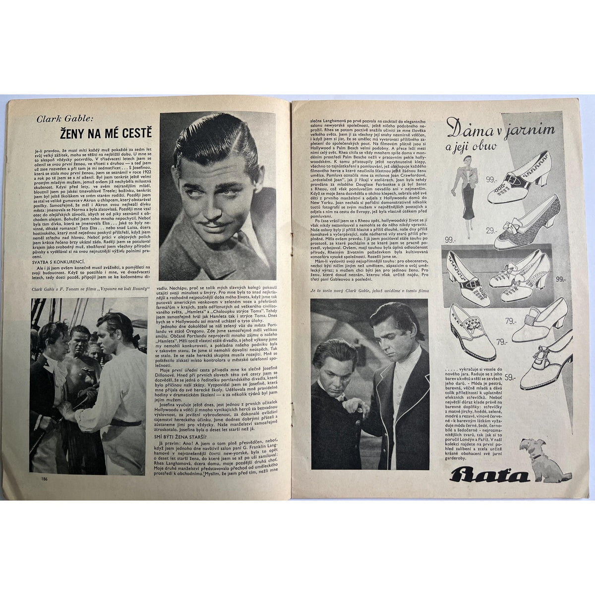 Original Rare 1936 Czech KinoRevue Charlie Chaplin Magazine Paulette Goddard City Lights Charles Chaplin Little Tramp The Kid, Gold Rush