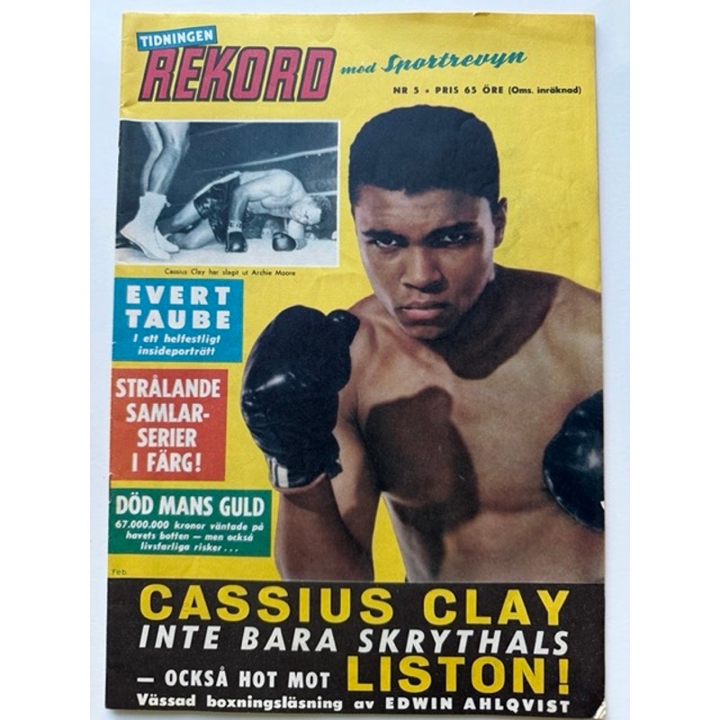 1963 Rekord Journal Cassius Clay Magazine Greatest Muhammad Ali Heavyweight Champion of the World, Thrilla in Manila, 1960 Olympics