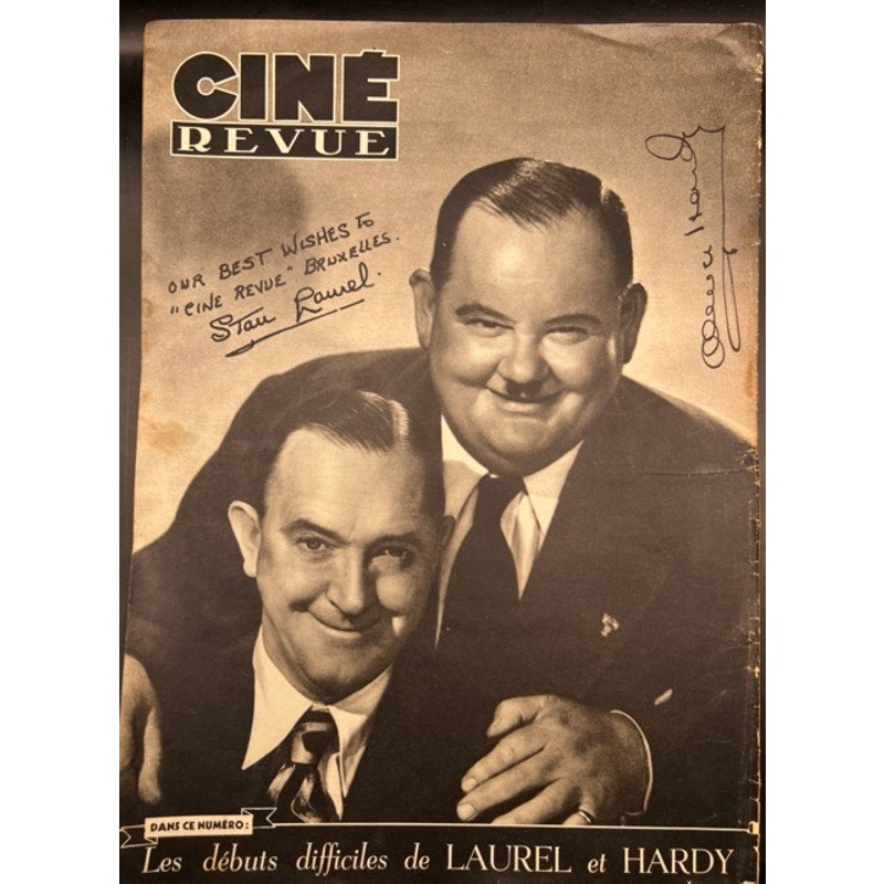 RARE French 1947 Shirley Temple, Laurel and Hardy Magazine Cine Revue, Hollywood