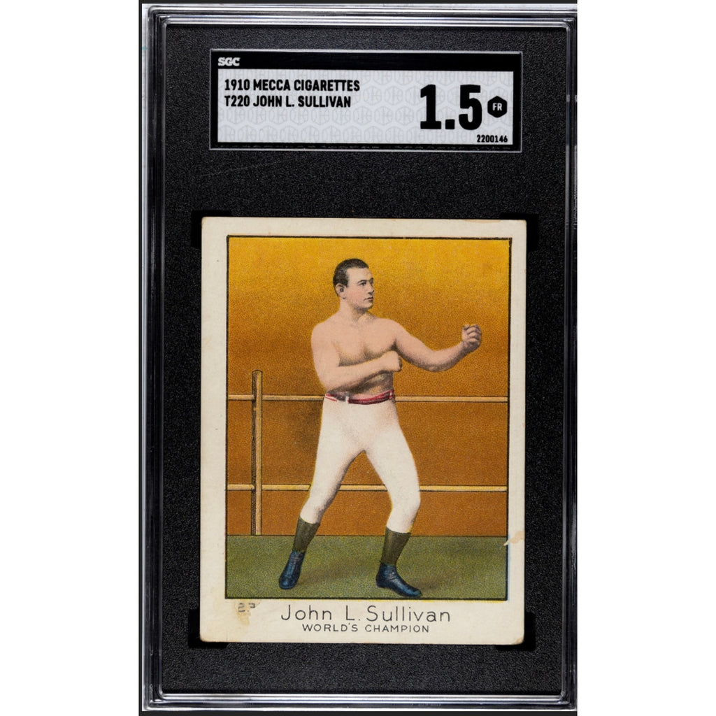 RARE 1908 Ogden's Cigarettes John L. Sullivan SGC 3 Boxing Boxer Pugilists & Wrestlers Heavyweight Champion Old Champ