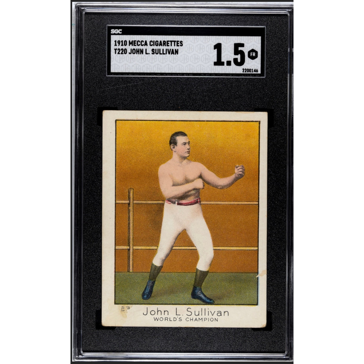 RARE 1908 Ogden's Cigarettes John L. Sullivan SGC 3 Boxing Boxer Pugilists & Wrestlers Heavyweight Champion Old Champ