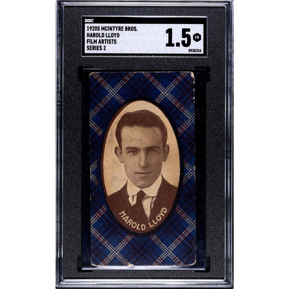 RARE 1922 Harold Lloyd Card McIntyre Brothers Chocolate Card, Safety Last Speedy, The Freshman, Why Worry, Girl Shy, Hollywood