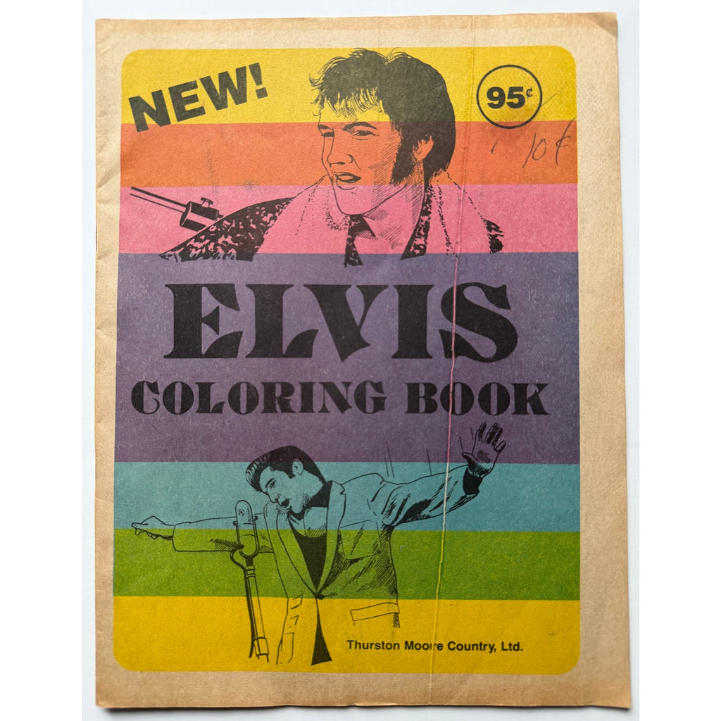 Scare 1978 Elvis Presley Coloring Book Thurston Moore Graceland, The King, TCB, King Creole, Jailhouse Rock, Suspicious Minds, Rockabilly