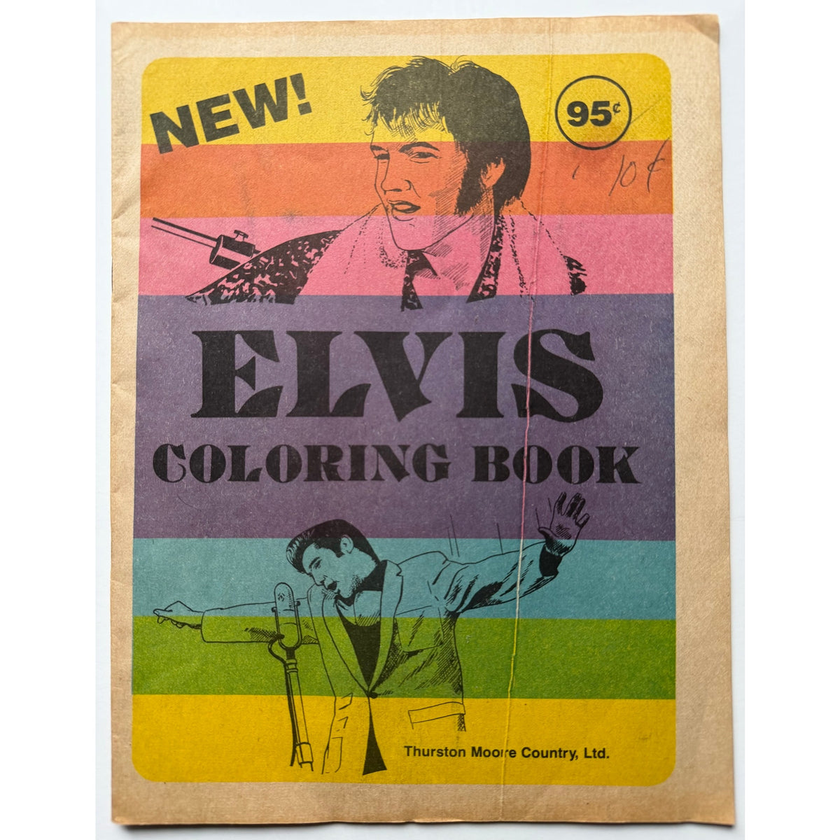 Scare 1978 Elvis Presley Coloring Book Thurston Moore Graceland, The King, TCB, King Creole, Jailhouse Rock, Suspicious Minds, Rockabilly