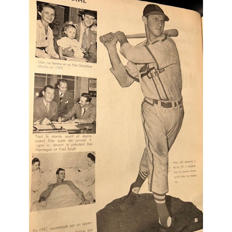 RARE French Canadian 1952 Stan Musial Magazine Baseball Illustre, St. Louis Cardinals, Ted Williams, Roy Campanella, Minnie Minoso, MLB