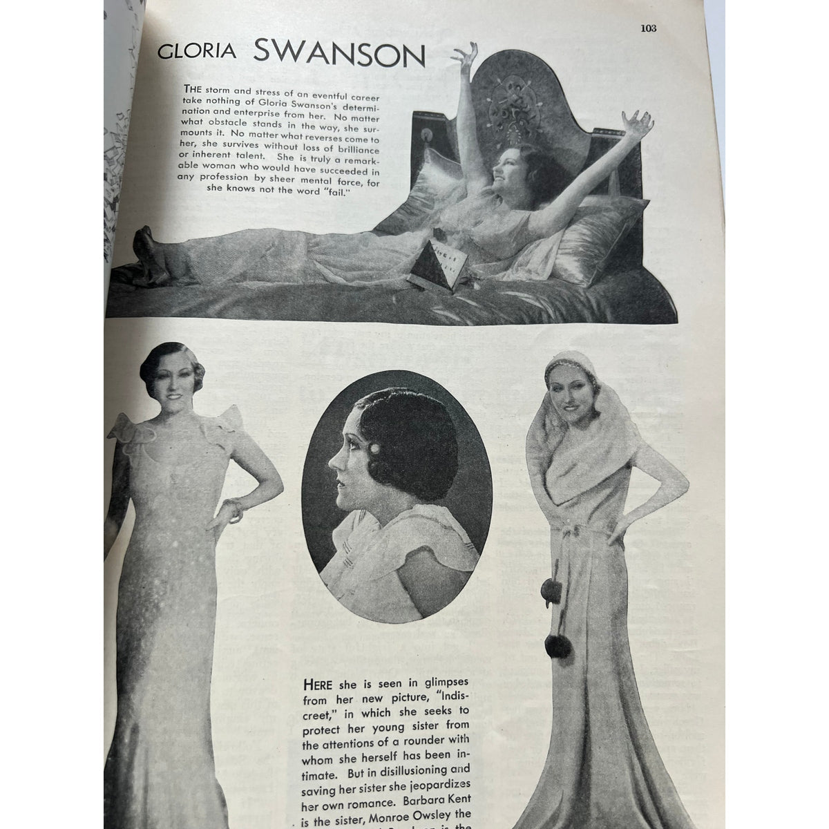 RARE 1931 Jean Harlow Magazine Picture Play, Platinum Blonde, Dinner at Eight, Hollywood, Saratoga, Red Dust, Red Headed Woman, Public Enemy