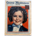 1936 Italian Shirley Temple Magazine Cinema Illustrazione, Gable, Garbo, Heidi, Little Princess, Curly Top, Little Colonel