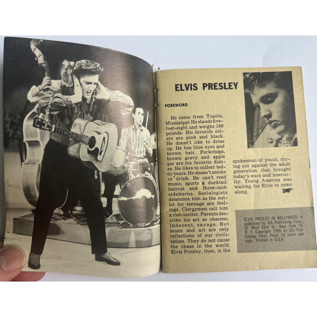 Original 1956 Movieland Elvis in Hollywood Magazine Elvis Presley, King of Rock n Roll, Graceland, Hound Dog, TCB, EP, Jailhouse Rock