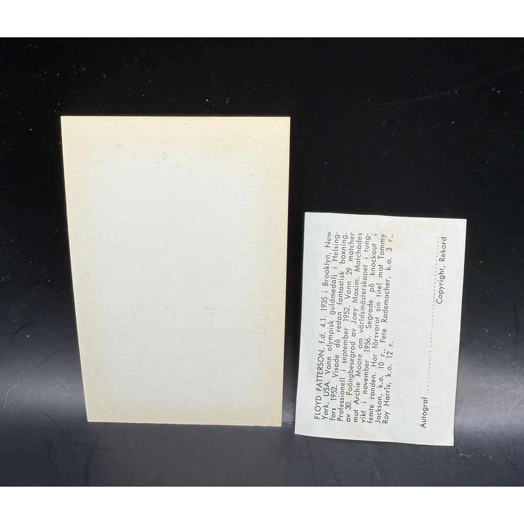 1959 Rekord Journal and Dutch Gum Floyd Patterson Cards Heavyweight Champ 1952 Olympics, The Gentleman of Boxing