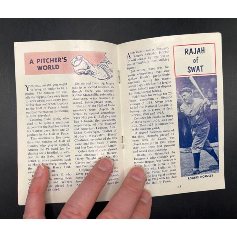 1960 Babe Ruth Magazine Booklet Rexall Hall of Fame Baseball Handbook Bambino, Sultan of Swat, The Babe, Ty Cobb, Lou Gehrig, Dimaggio