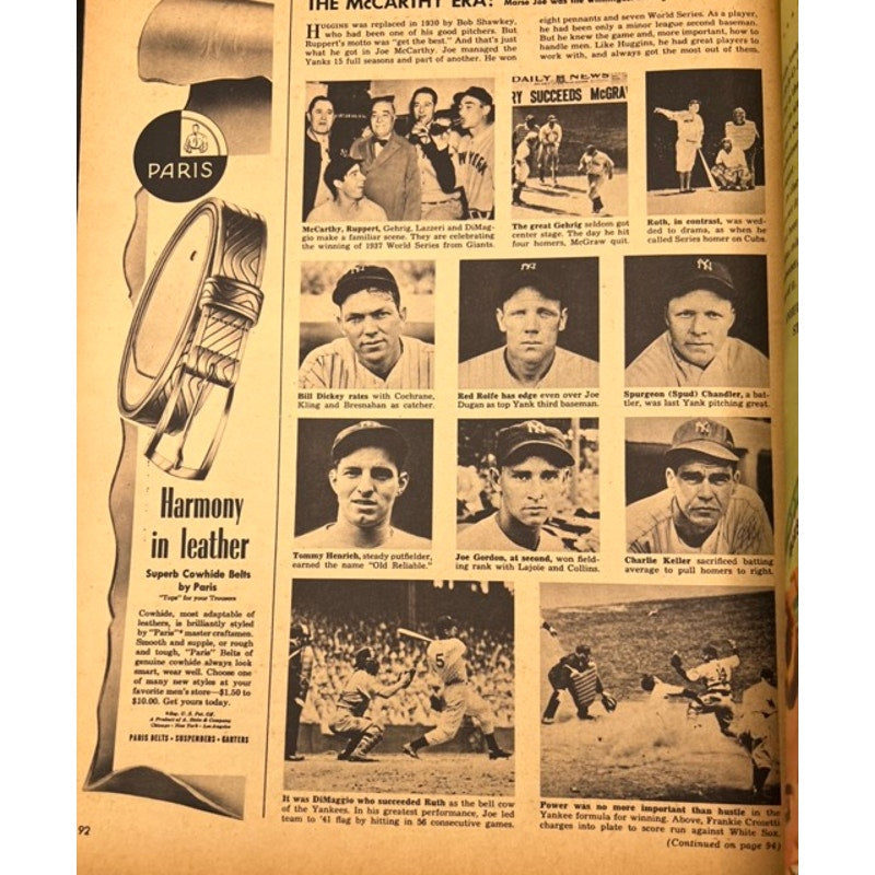 1949 Look Magazine Joe DiMaggio and Son New York Yankees Baseball Newsstand MINT, Yankee Clipper, MLB, HOF