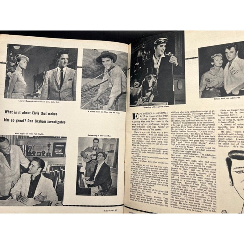 Rare UK 1962 Elvis Presley Magazine Photoplay King, Rockabilly, Jailhouse Rock, TCB, Suspicious Minds, EPIC, Elvis Magazine