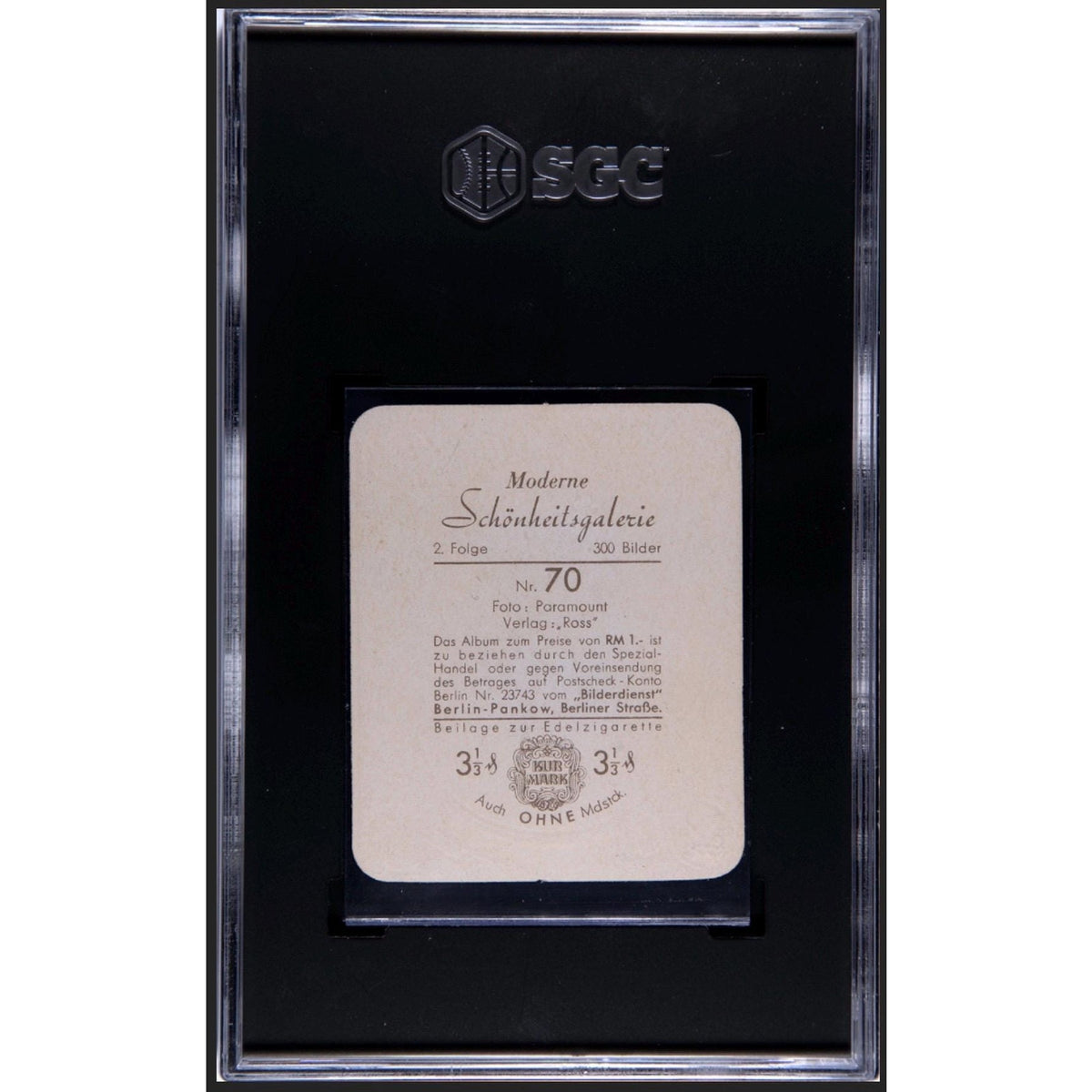 1934 Garbaty Cigarettes #70 Mae West Moderne Schonheitsgalerie Series 2 SGC 5, only Two Graded! My Little Chickadee Vintage Hollywood