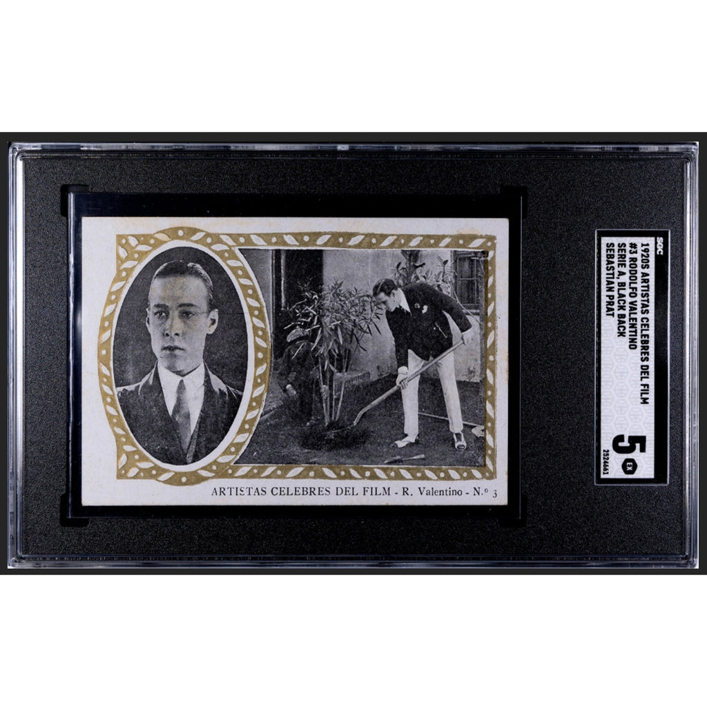 ONLY 1 GRADED 1920s Rudolph Valentino Spanish Chocolate Card SGC 5 Arbor Day, The Sheik, Blood and Sand, Cobra, The Eagle