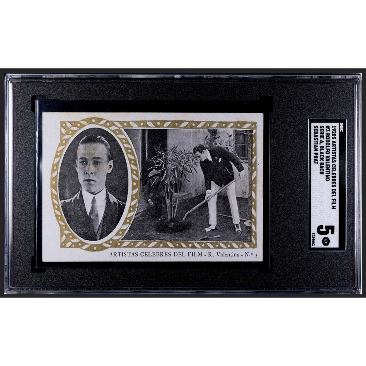 ONLY 1 GRADED 1920s Rudolph Valentino Spanish Chocolate Card SGC 5 Arbor Day, The Sheik, Blood and Sand, Cobra, The Eagle