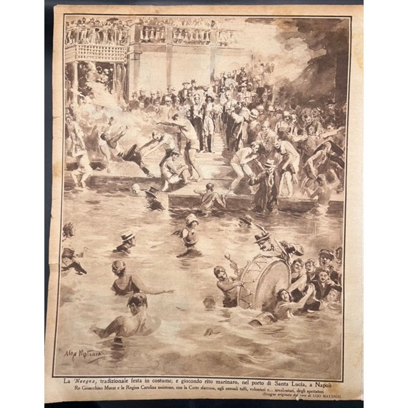 Rare 1926 Italian Rudolph Valentino Funeral Magazine Hollywood Sheik, Blood and Sand, The Four Horsemen of the Apocalypse, Eagle
