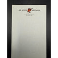 Unused 1940s-50s St. Louis Browns Stationary Brownie the Elf, MLB, Baseball, Satchel Paige, Rogers Hornsby