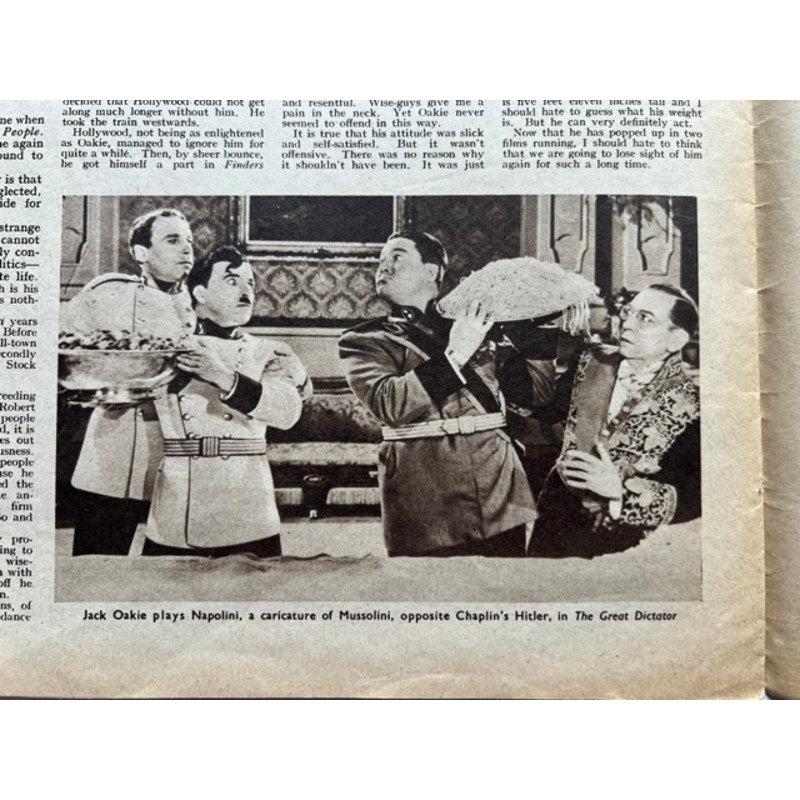 1940 UK Ann Southern Edward G Robinson Magazine Little Caesar, Ten Commandments, Key Largo, Cincinnati Kid, Smart Money, Charlie Chaplin