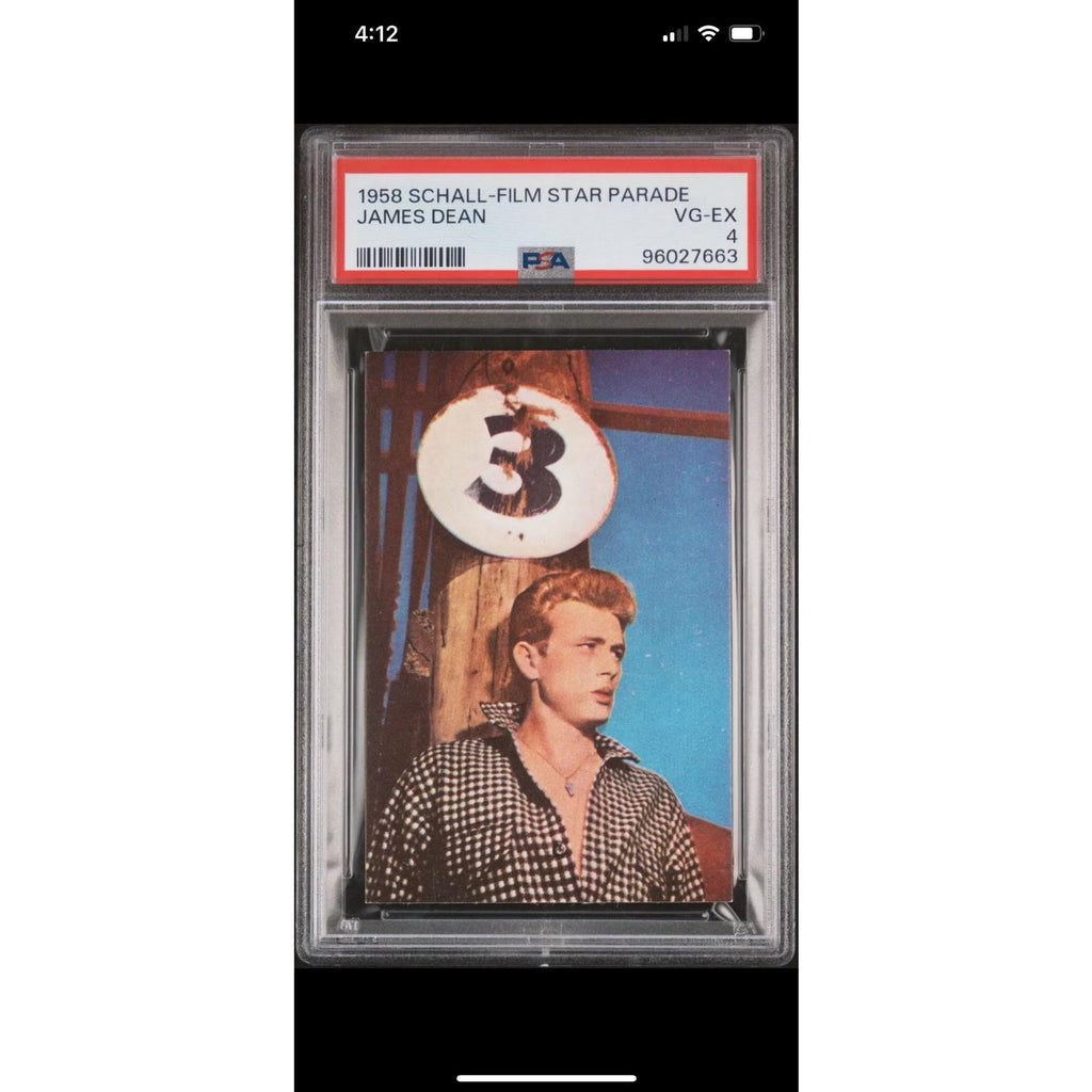1958 Shall Film Star Parade James Dean PSA 4 Pop 2! Jimmy Dean Rebel Without a Cause, East of Eden, Giant 1950’s James Dean Card